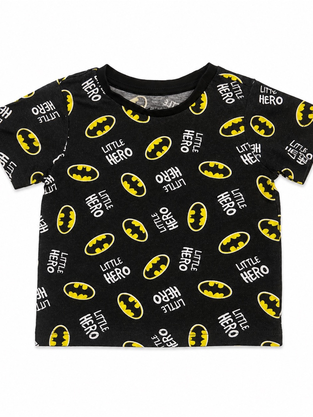 Batman Black & Yellow 'Little Hero' Short Sleeve Tee